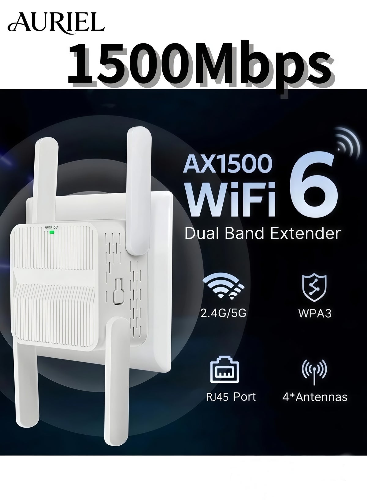 auriel Auriel Wifi 6 Repeater rj45 1500 MBPS Z2023CCF407584BEEDBDFZ